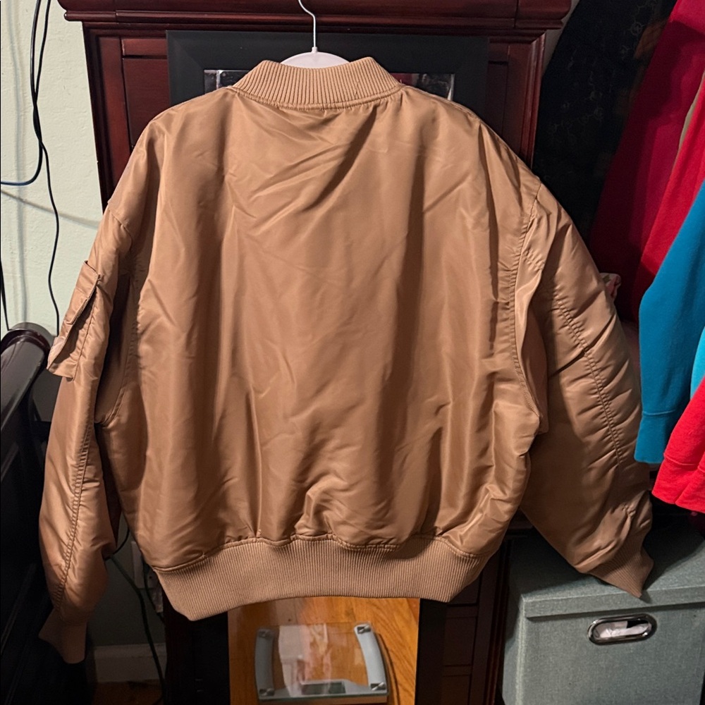 Fabletics Camel Bomber Jacket NWT - image 2